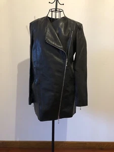 FAUSTO PUGLISI Giacca  Donna Nuova,taglia IT40. In Pelle Agnello. made In Italy - Foto 1 di 13