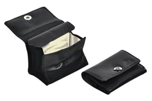 TOBACCO HOLDER PORTATABACCO BOX PICCOLA NAPPA NERA MAGNET LINE LUBINSKI I350 - Imagen 1 de 1