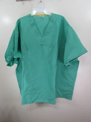 Nueva Blusa Médica Medline Angelstat Unisex Reversible Cuello en V Talla 4XL Jade Foto 1 de 4