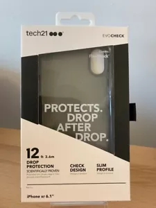 Tech21 Evo Check Series Case For iPhone XR (6.1") Smokey Black Clear - Picture 1 of 4