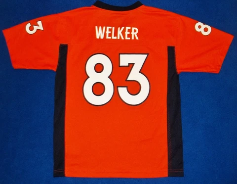 DENVER BRONCOS #83 WES WELKER Jersey Youth LARGE 14-16 NFL TEAM APPAREL Cover