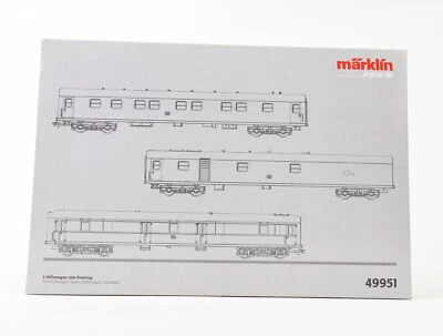 Märklin H0 49951 Personenwagenset 3-tlg. Hilfswagen zum Kranzug DB / Sound Licht - Bild 1 von 4