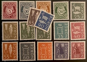 Stamps Norway Free shipping All MNH Complete Year 1962/1965 NK 513 / NK 529 - Picture 1 of 1