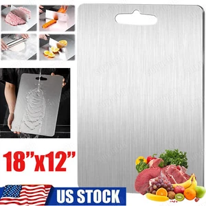 12 X 18 Inch Cutting Board Double-Sided Cutting Boards for Kitchen Camping - Picture 1 of 9