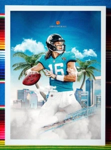 Framed JACKSONVILLE JAGUARS NFL Poster TREVOR LAWRENCE - 45cm x 32cm x 3cm - Picture 1 of 4