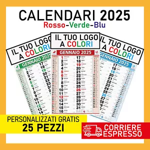 25 Calendari Olandese Olandesi 2025 Personalizzati Rosso Blu Verde a Colori - Foto 1 di 4