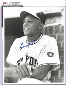 Willie Mays Autographed New York Giants Baseball Brace 8x10 Rookie Photo JSA - Picture 1 of 1