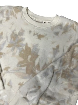 SO белое золото/серебро цветочный искусственного меха ворота толстовка размер M - Изображение 1 из 4