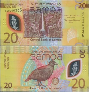 Samoa 20 Tala 2023 2024 UNC Polymer CC prefix - Picture 1 of 1
