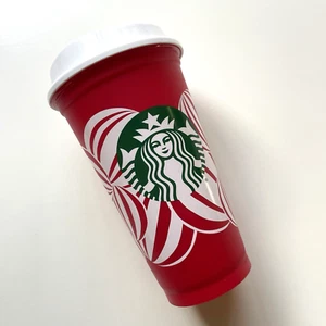 Starbucks 2024 Christmas Holiday Reusable Red Cup Grande Hot 16oz Tumbler & Lid - Bild 1 von 7