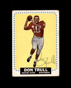 Don Trull Signed 1964 Topps Houston Oilers Autograph - Picture 1 of 2