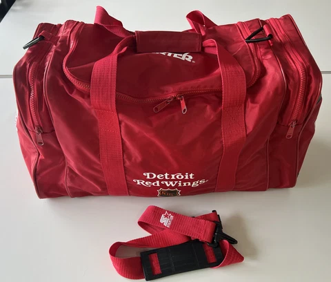 Awesome Rare Starter NHL Detroit Red Wings Hockey Red Travel Duffle Bag 21x12x9” Cover