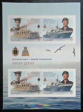 CANADA 2010 CANADIAN NAVY HALF BOOKLET PANE 4 MINT STAMPS NAVAL FORCE WARSHIPS