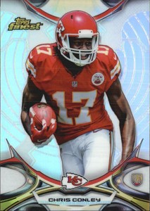2015 Finest Refractors Kansas City Chiefs Football Card #122 Chris Conley
