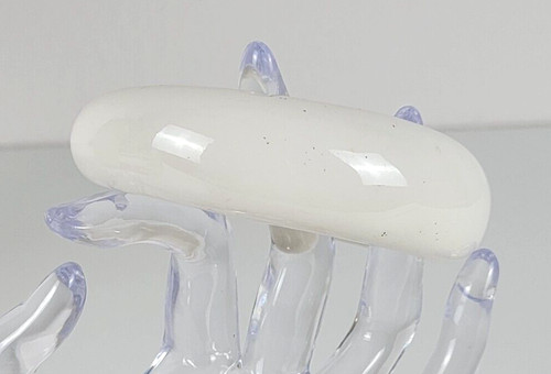 OFF WHITE Bracciale Bracciale Vintage Lucite Bianco Spinto Asimmetrico 7 75 In Grosso Retro