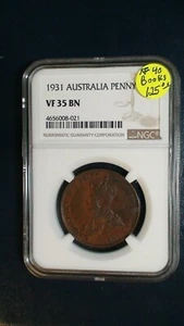 1931 Australia Penny NGC VF35 BN 1P Coin PRICED FOR QUICK SALE! - Picture 1 of 4