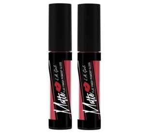 Lot of 2: NEW L.A. Girl Matte Flat Finish Pigment Lip Gloss in Obsess (Sealed) - Picture 1 of 1