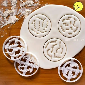 Set of 3 Bacteria cookie cutters (Bacillus Coccus Spiral) | Microbiology science - Picture 1 of 6