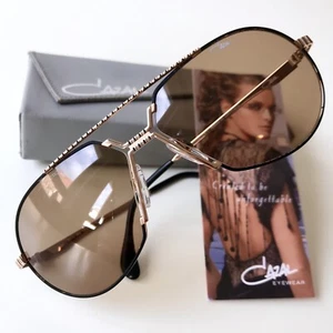 Vintage Cazal 968 Col 302 Gold Black Germany Rare 90S Sunglasses Al Pacino Lefty - Picture 1 of 11