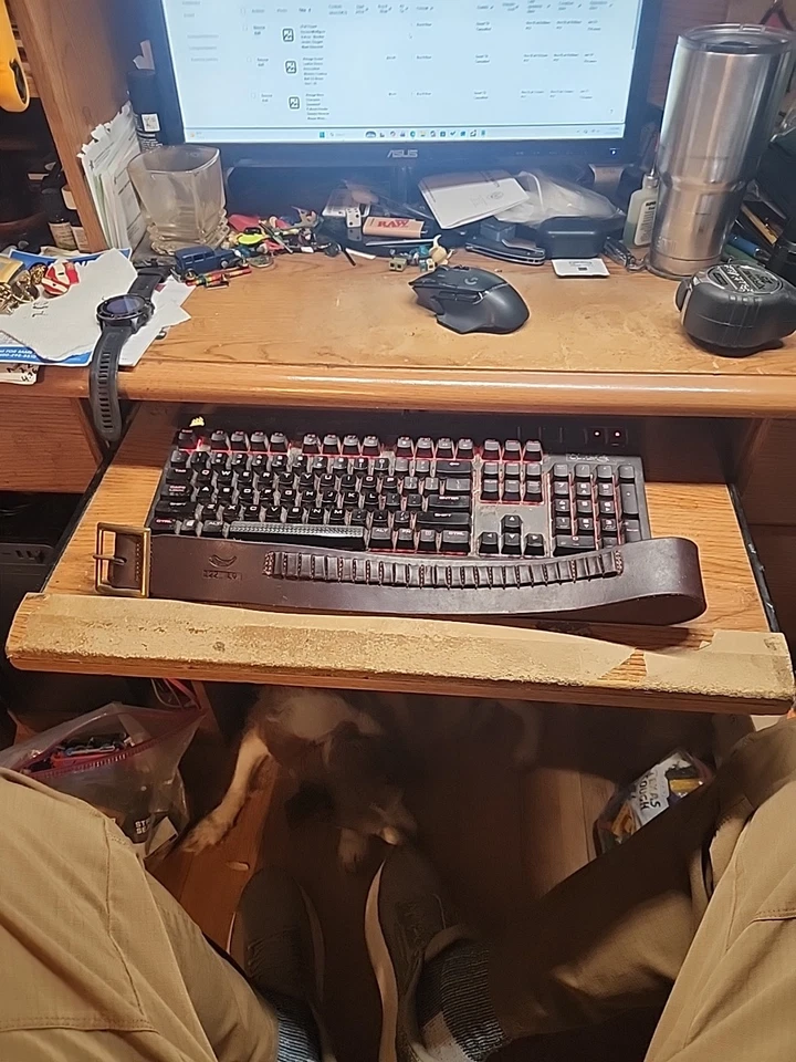 Cinturón Vaquero Occidental Vintage Hunter Cuero Munición Munición 122 Marrón Talla L .22 Foto 1 de 4