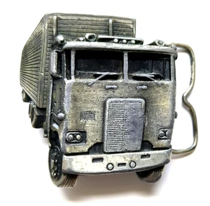 Vintage Bergamot Brass Works B-38 Semi Truck Trucker Gürtelschnalle Made in USA - Bild 1 von 5