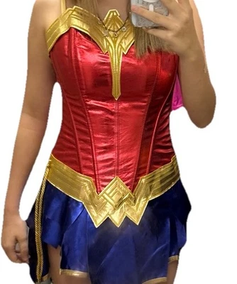 Wonder Woman Corset & Skirt Set WW84 Adult Sm. DC Comics Cosplay Costume NWT NOS - Image 1 of 4