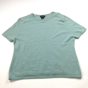 Kirkland Large 100% Kaschmir Kurzarm Rundhals Baby Puppe Pullover grün NEUWERTIG - Bild 1 von 6