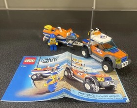 Lego City 7737 Coast Guard 4WD Jet Scooter Complete Minifigure Manual