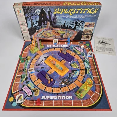 Vintage 1977 Superstition Board Game Milton Bradley Halloween 99% Complete READ - Image 1 of 4
