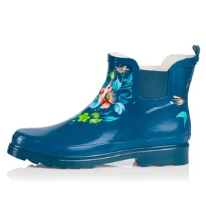 New Norty Women Low Ankle Rain Boots Rubber Snow Rainboot Garden Shoe Bootie - Picture 1 of 29