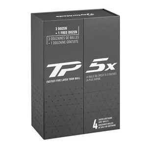 TaylorMade TP5x Golf Balls Athlete Box (Buy 3 and get 1 free) 4 Dozen White NEW - Picture 1 of 2