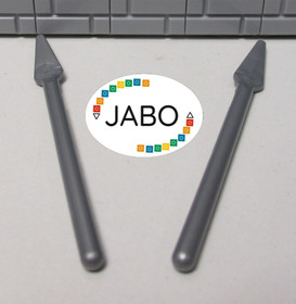 (B12/8/3) Lego 2x 4497 Spear Flat Silver Knight Weapon 10223 6206