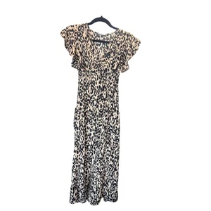 Vestido Midi Sienna Sky Estampado Animal AOP Leopardo Guepardo Patrón Talla S - Imagen 1 de 5