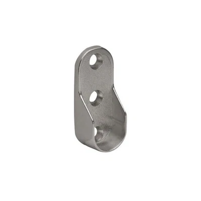 Schrankrohrlager 30x15 mm vernickelt 2 Stück inkl. Schrauben Rohrhalter - Bild 1 von 2