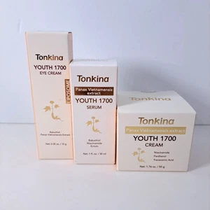 Tonkina Youth 1700 Essential Trio Set Anti-Aging Skin Care Kit Serum & Eye Cream - Picture 1 of 11