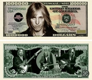 ✅ Pack of 100 Tom Petty Rock Music 1 Million Dollars Collectible Novelty Money ✅ - Picture 1 of 6