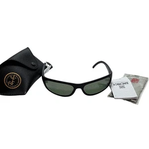Ray-Ban RB4033 Predator 60mm Black Wrap Sunglasses Polarized Green Lens New - Picture 1 of 8