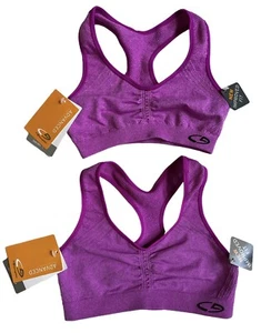 Champion Girl’s Sz Medium 7 8 Seamless Duo Dry Sports Bra Lot Of 2 Pink New - Picture 1 of 5