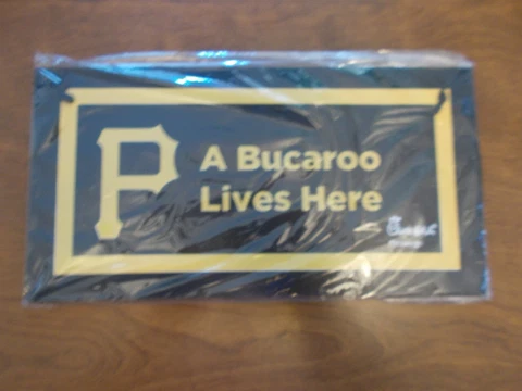 pittsburgh pirates wall sign - a bucaroo lives here - 10.5 by 5.5 inches Cover