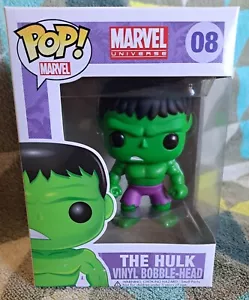 The Hulk Pop 08 Bold Text - Marvel Universe Funko Pop! 2014 Vaulted + Protector - Picture 1 of 10