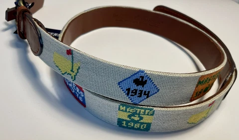 New 2023 Masters Smathers & Branson Badge Golf Belt Needle Point Augusta Size 38 Cover