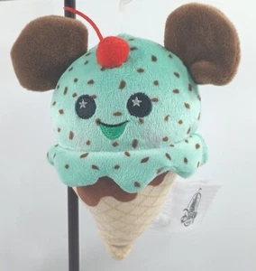 Disney Parks Wishable Ice Cream Cone Mickey Mouse Mint Chocolate Chip Cherry - Picture 1 of 6