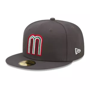 New Era 59FIFTY Fitted Mexico Hat - Mexican National Baseball Team Cap - Gray - Picture 1 of 6