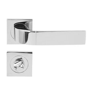 DOMINO TÜRGRIFF FOKUS-QR M6 CHROM WC BAD TÜRGARNITUR TÜR-KLINKE TÜRBESCHLAG - Bild 1 von 9