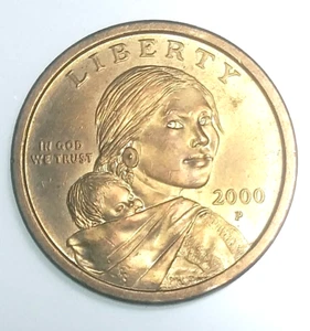 2000 P Sacagawea Dollar Coin MACHINE OR STRIKE DOUBLING C All Pics - Picture 1 of 2