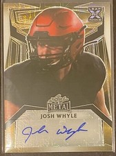 2023 Leaf Metal Draft JOSH WHYLE RC AUTO Black & Yellow Mojo SSP 1/1 Titans