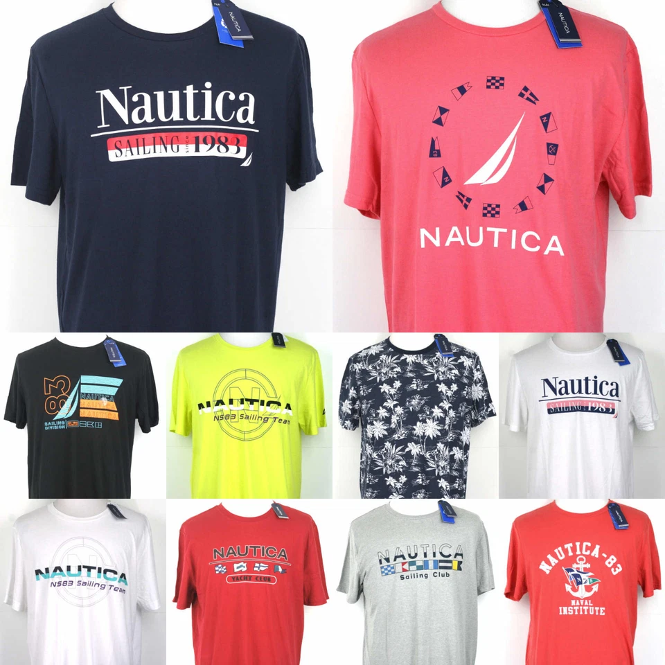 Nautica T-Shirt Graphic on front Crew Neck Short Sleeve all size - Image 1 of 1