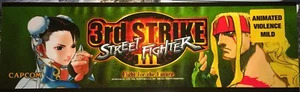 "Carpa arcade Street Fighter 3rd (Tercera) Strike 26""x8" - Imagen 1 de 3