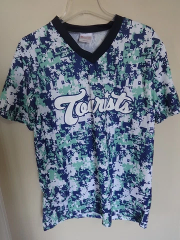SGA MiLB Asheville Tourists Promo Digital Camo Pullover Baseball Jersey Men L Cover