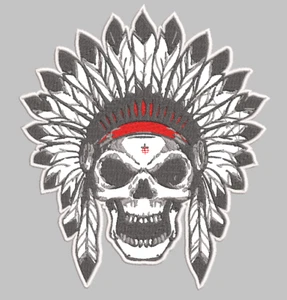 SKULL WARRIOR embroidery back patch 9 x 8.5 inches, - Picture 1 of 1